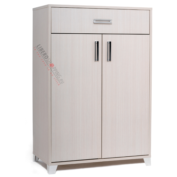 Wooden cabinet with 2 doors and 1 drawer 81x120h cm multipurpose Olmo
