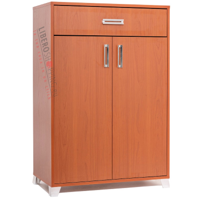 Wooden cabinet with 2 doors and 1 drawer 81x120h cm multipurpose Cherry