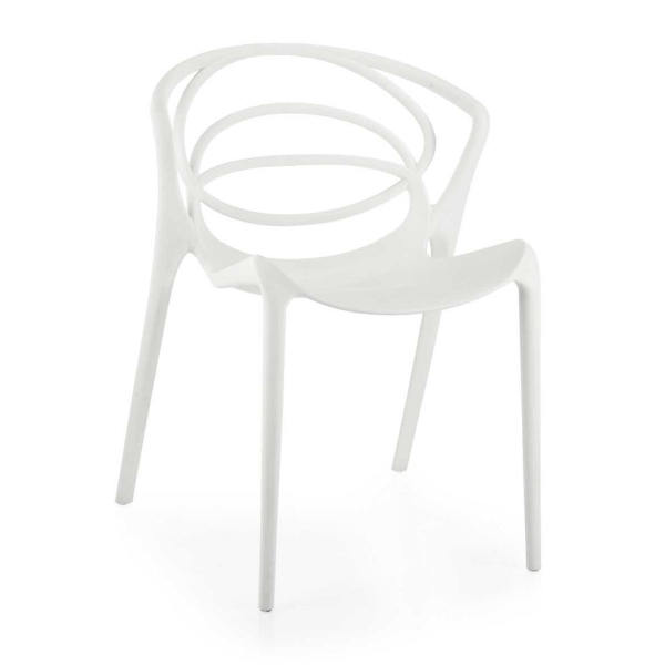 Sedia da pranzo Bianco in polipropilene impilabile FIONA 1 pz