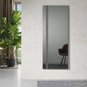 Rectangular mirror with sandblasted decoration 60x150 cm DEVIS smoked finish