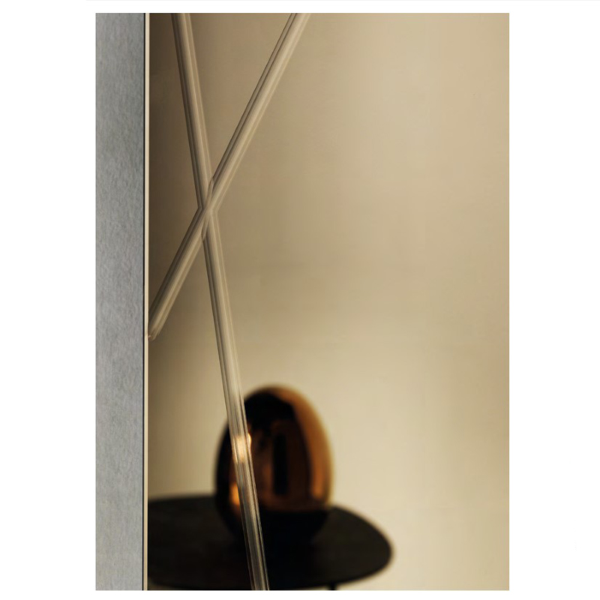 Miroir rectangulaire avec gravures laser EGO 4 mm d'épaisseur bronze