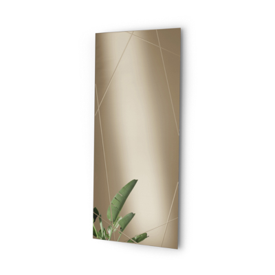 Miroir rectangulaire avec gravures laser EGO 4 mm d'épaisseur bronze