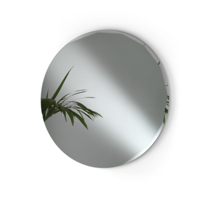 Miroir rond avec meulage latéral D120 cm HARA fumé