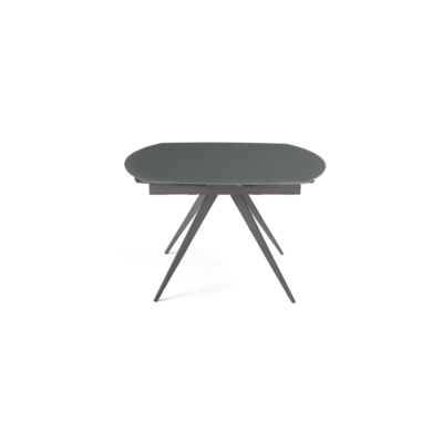 Extendable table 180 cm ACHILLE anthracite glass top