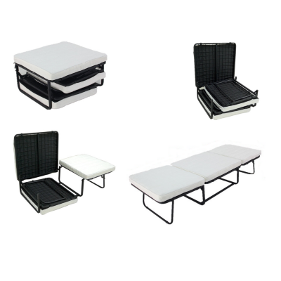 Pouf letto brandina pieghevole 80x80 BIN con tessuto VERDE