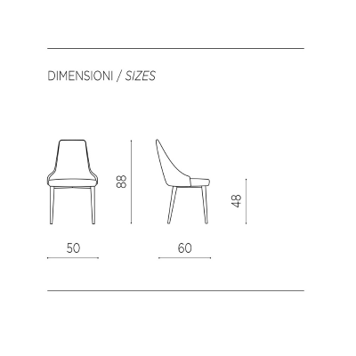 Sedia ecopelle Bianco IOLE - cuciture contrasto 2 sedie