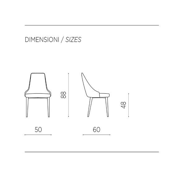 Sedia ecopelle Bianco IOLE - cuciture contrasto 2 sedie
