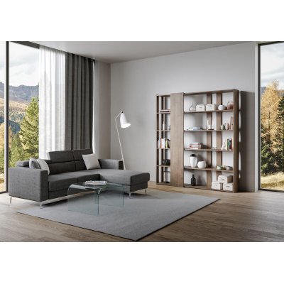 Libreria 178x204h cm a parete in legno Noce - KATO D