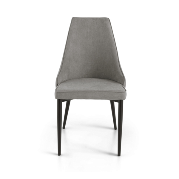 Sedia tessuto Grigio Chiaro - gambe metallo NELLI 2 sedie