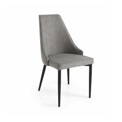 Sedia tessuto Grigio Chiaro - gambe metallo NELLI 2 sedie
