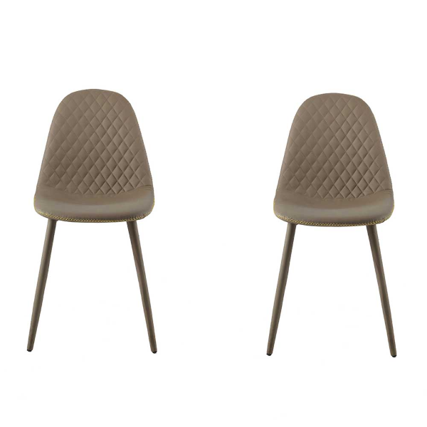 Tortora Esszimmerstuhl aus Kunstleder - SOFT 2 Stühle