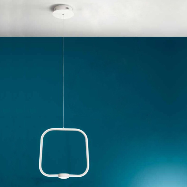 35W LED-Hängeleuchte - modernes Weiß ALFA 47 cm