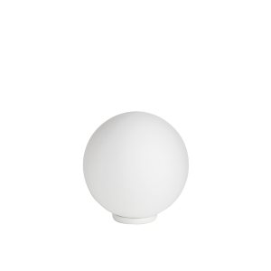 Lampe de table AREA en verre soufflé blanc gravé GRANDE