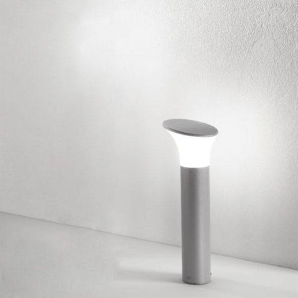 Bolardo ARES de aluminio pintado PLATA H50