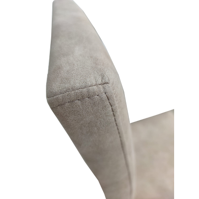 Chaise de cuisine en NABUK - Pieds beiges Noyer DENVER 2 chaises