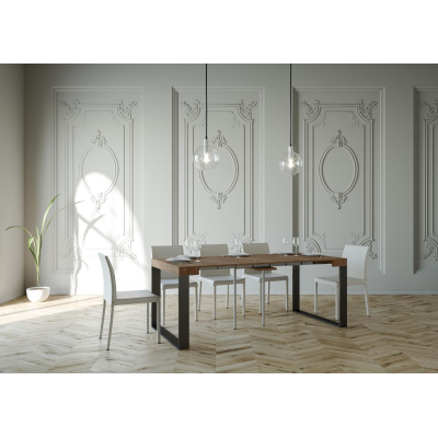 Consolle 90x40 cm allungabile a 196 cm ELETTRA SMALL Abete Tinto