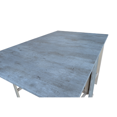 Mesa plegable de madera de formica con ruedas 140x90 GIORGIA Cemento
