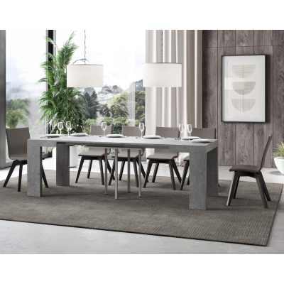 Table ROXELL 90x90 extensible à 246 cm béton