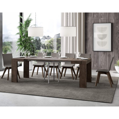 ROXELL table 90x90 extendable to 246 cm walnut