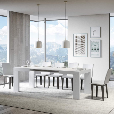 ROXELL table 90x130 extendable to 234 cm white ash