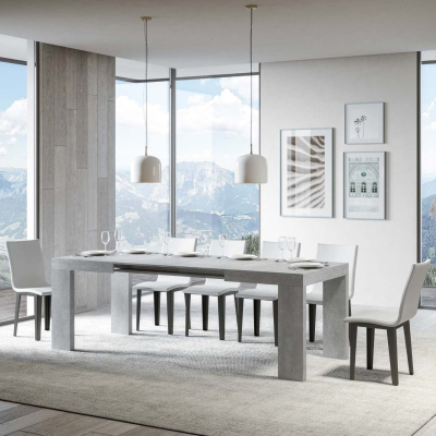 ROXELL table 90x130 extendable to 234 cm concrete