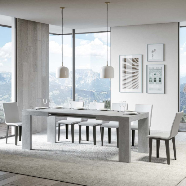 ROXELL table 90x130 extendable to 234 cm concrete