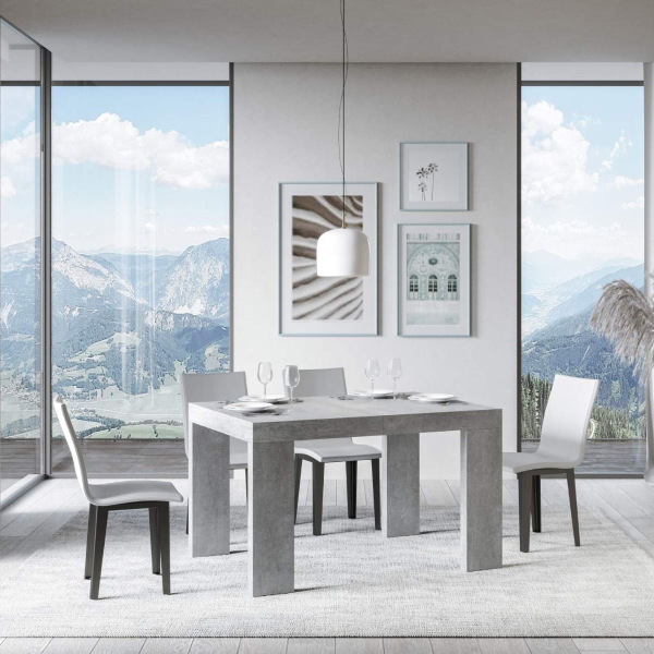 ROXELL concrete table 90x130 extendable to 390 cm