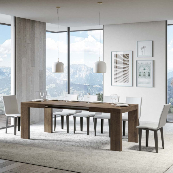 ROXELL table 90x130 extendable to 234 cm walnut