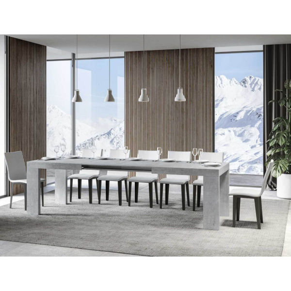 ROXELL table 90x160 extendable to 264 cm concrete