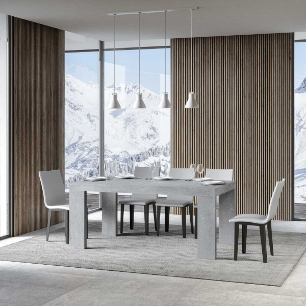 Table en béton ROXELL 90x160 extensible à 420 cm