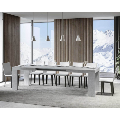 Table ROXELL 90x180 extensible à 284 cm béton