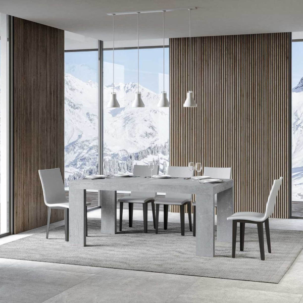 Table en béton ROXELL 90x180 extensible à 440 cm