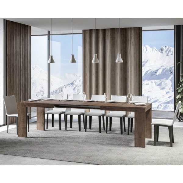 Table ROXELL 90x180 extensible à 284 cm noyer