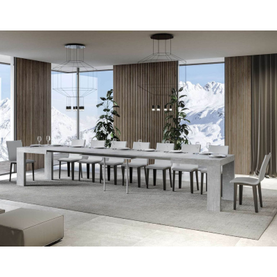 ROXELL concrete table 90x130 extendable to 390 cm