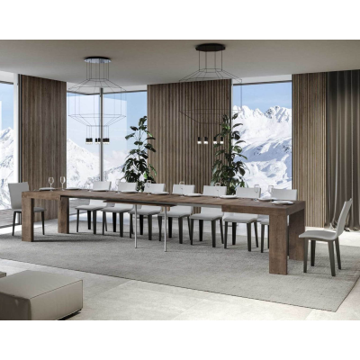 ROXELL walnut table 90x130 extendable to 390 cm