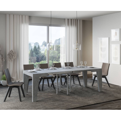 Table en ciment NAXY 90x90 extensible à 246 cm