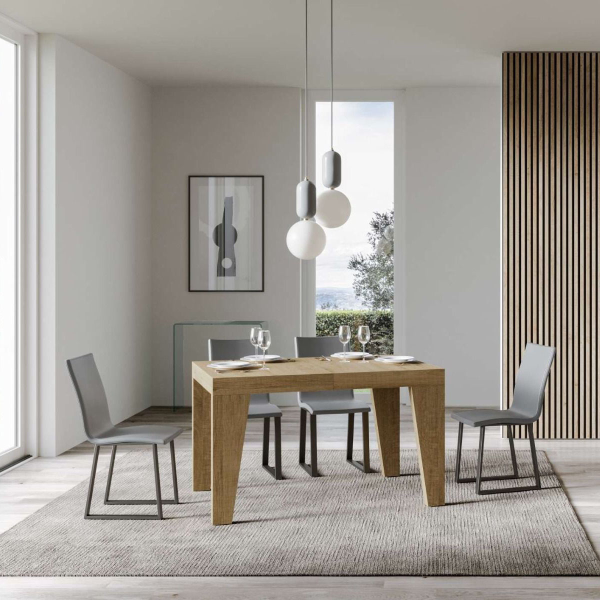 Table NAXY chêne nature 90X130 extensible à 390cm