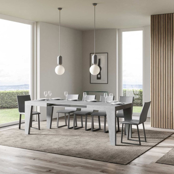 NAXY concrete table 90x130 extendable to 234 cm