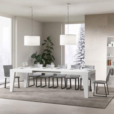 Table NAXY frêne blanc 90X180 extensible à 284 cm