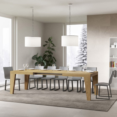 NAXY 90X160 nature oak table extendable to 264 cm
