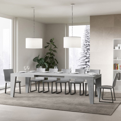 Table en ciment NAXY 90X180 extensible à 284 cm