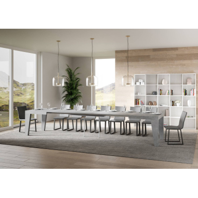 NAXY concrete table 90x180 extendable to 440 cm