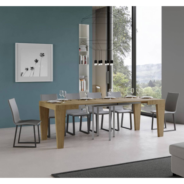 SPIMBO table 90X90 extendable to 180 cm nature oak