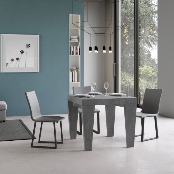 Tavolo SPIMBO 90X90 allungabile a 180 cm Cemento 