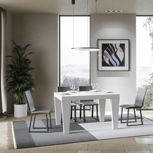 Table SPIMBO en frêne blanc 90X130 extensible à 234 cm