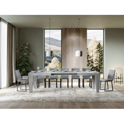 Ausziehbarer Tisch auf 264 cm SPIMBO 90X160 Beton