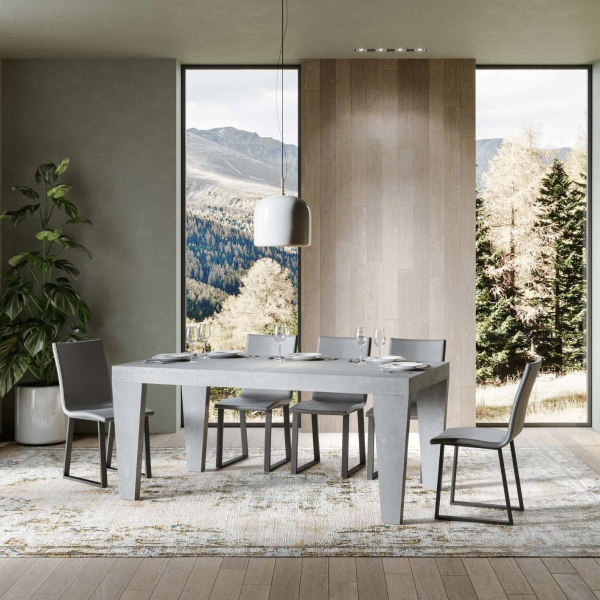 Ausziehbarer Tisch auf 264 cm SPIMBO 90X160 Beton