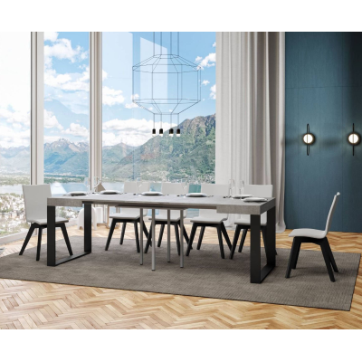 TECNO 90X90 cement table extendable to 246 cm