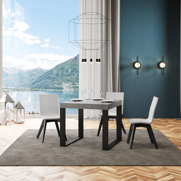 TECNO 90X90 cement table extendable to 246 cm