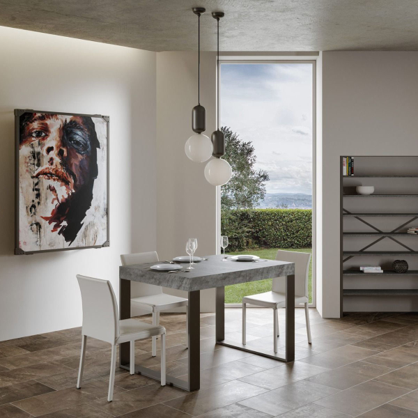 TECNO 90X130 Betontisch ausziehbar auf 390 cm